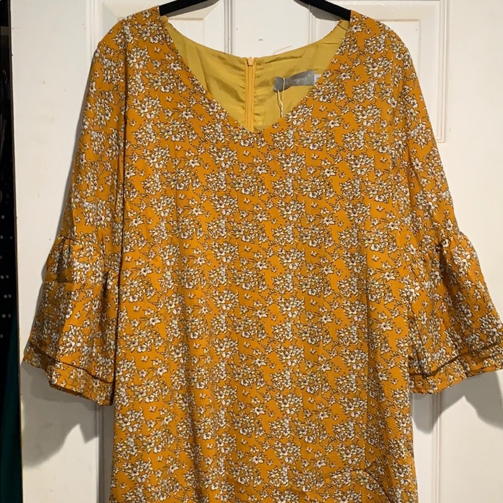 Floral Yellow Mini Dress